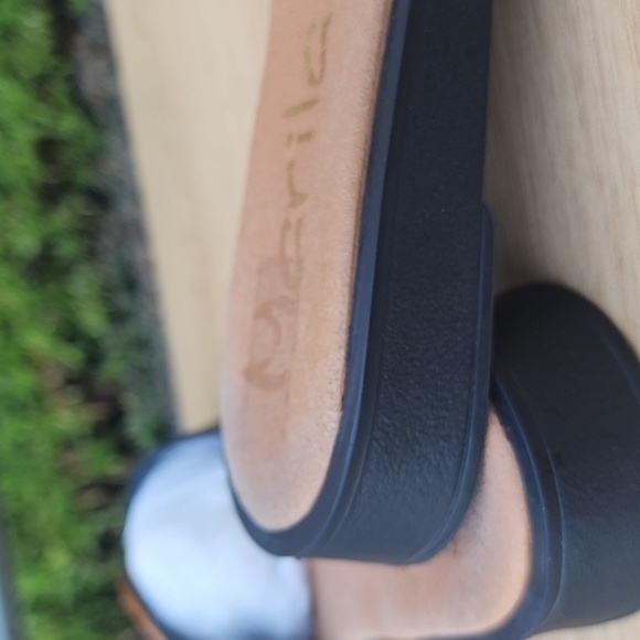 Marila Summer Stories Black Slide Sandals with Woven Buckle - Picture 5 of 13